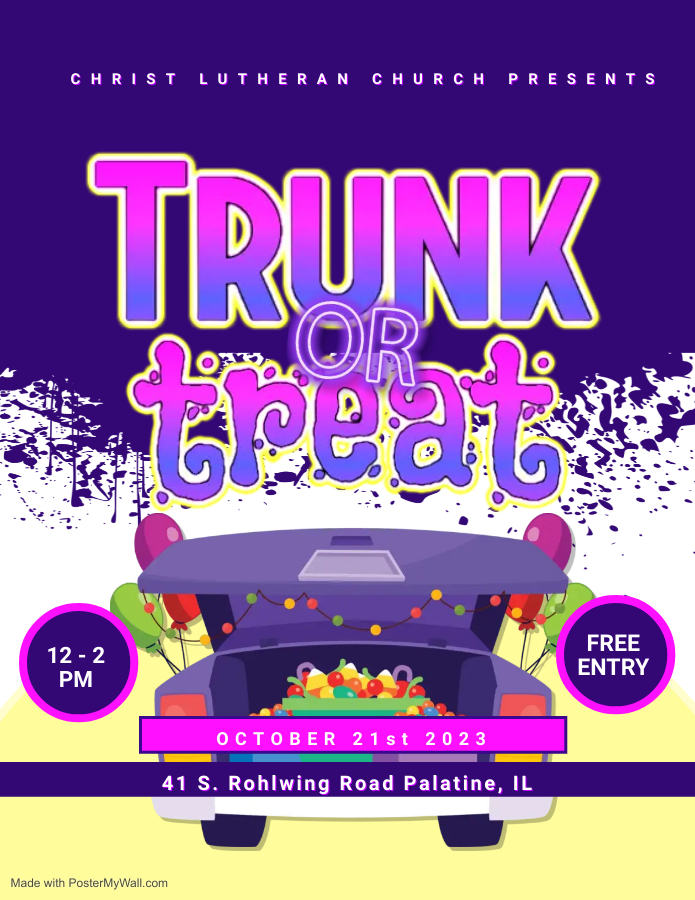 Trunk or Treat Christ Lutheran Church Palatine